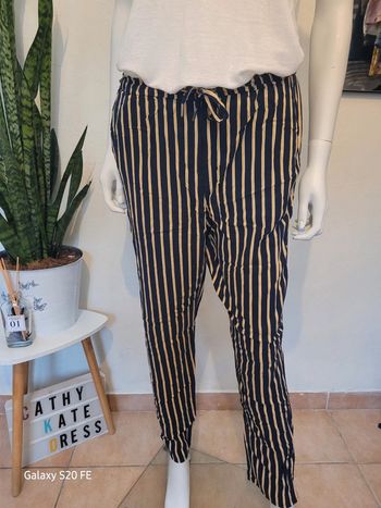 Pantalon rayé Kiabi