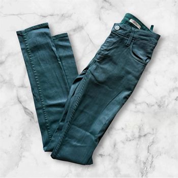 Pantalon luisant slim vert foncé reiko taille 34 XS
