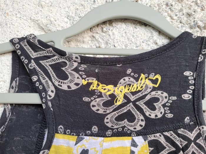 Superbe robe/tunique Desigual 5/6 ans, noir et jaune - photo numéro 7