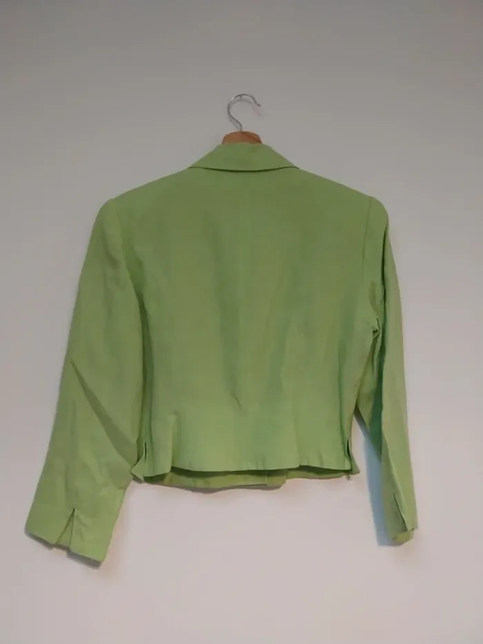 Veste vert pomme en lin Kenzo XS - photo numéro 2