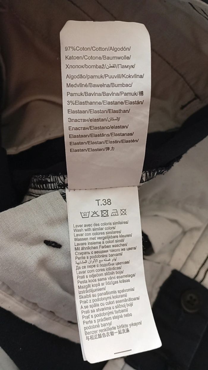 Pantalon slim stylo chino. Bleu Marine. Taille 38. Jules - photo numéro 6