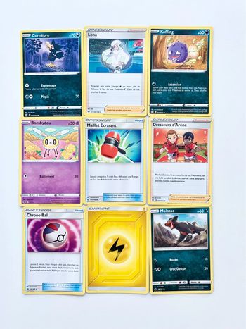 Lot de 9 cartes Pokémon