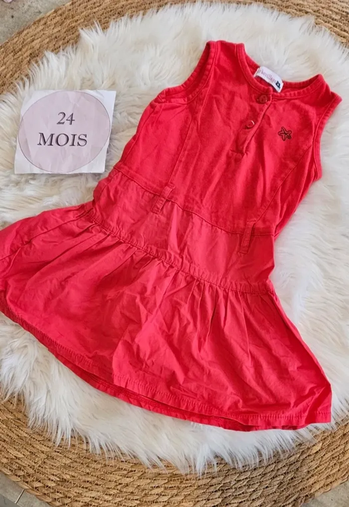 Robe rouge été 2 ans fille - photo numéro 2