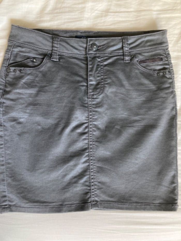 Jupe Bonobo effet satiné marron/kaki