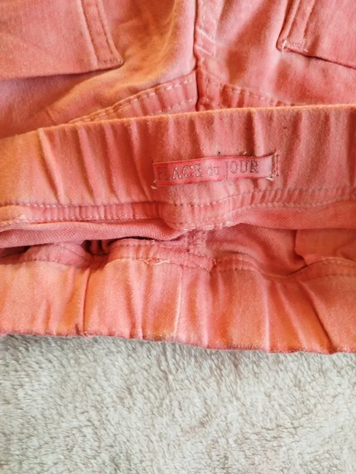 Pantalon femme Place du Jour rose délavé taille 36 - photo numéro 4