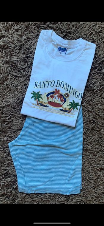 Pyjama santo domingo short et tee shirt taille 12ans coton