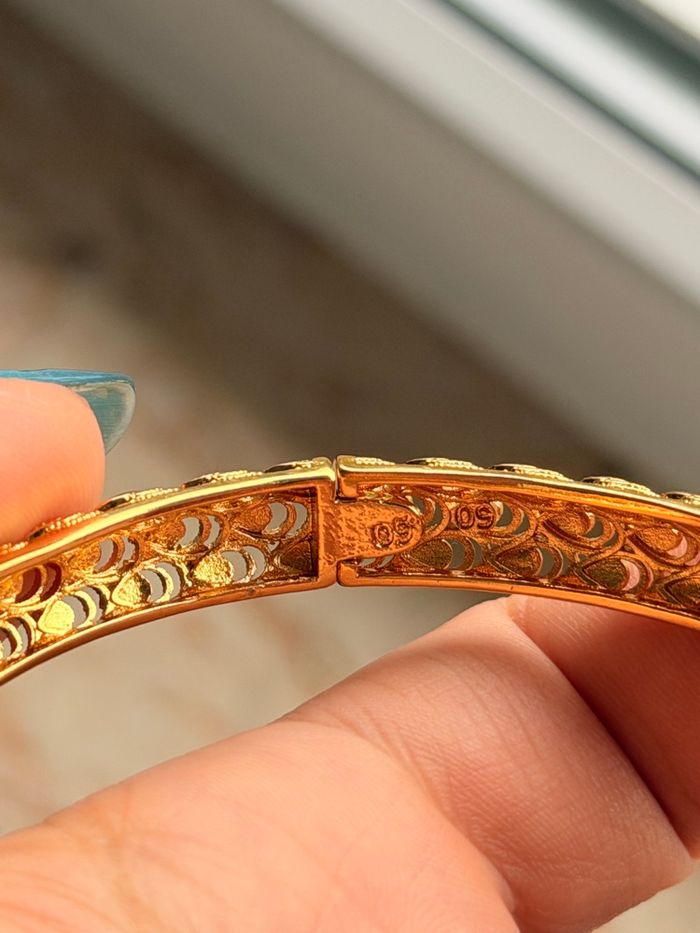Bracelet cuivre plaqué or Dubaï - photo numéro 6