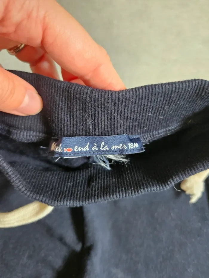 Short molleton marine Week-end à la mer - photo numéro 2