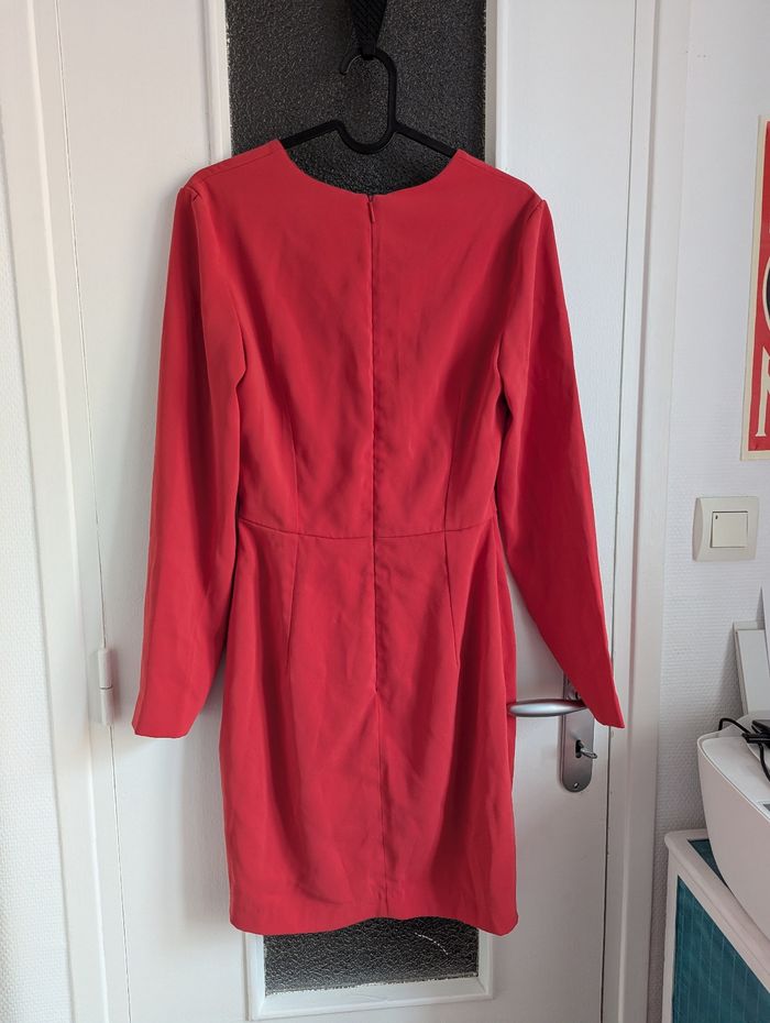 Robe mango rouge rose tailleur chic taille 36 - photo numéro 2