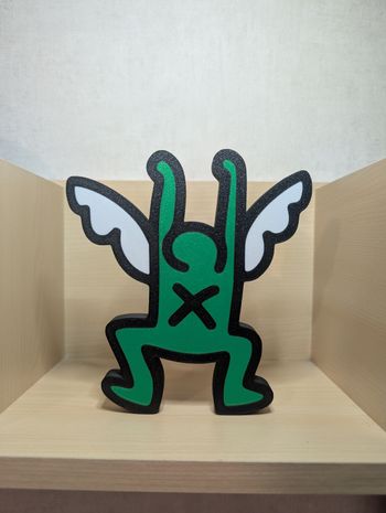 Statuette fanart Keith Haring angel flying figure 