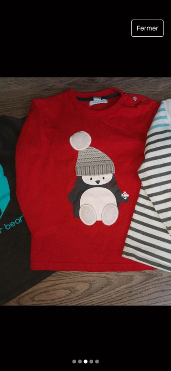 Lot de 3 tee shirt manches longues 23 mois - photo numéro 3