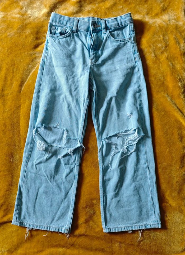 Jean wide leg destroyed 7-8ans primark