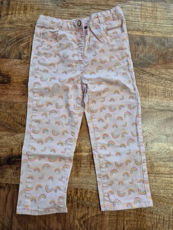 Pantalon 36mois 92cm rose arc en ciel