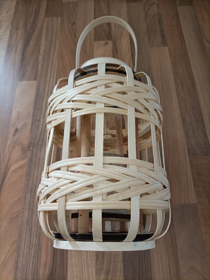 Décoration lanterne bois avec photophore - photo numéro 7