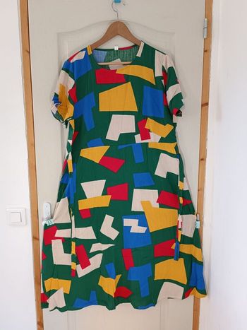 Robe verte géométrique 44 2XL 