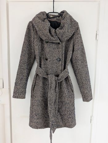 Manteau long ceinturé col châle – Sépia Collection T.36