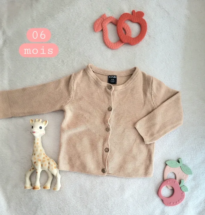 Gilet fin beige mixte 06mois