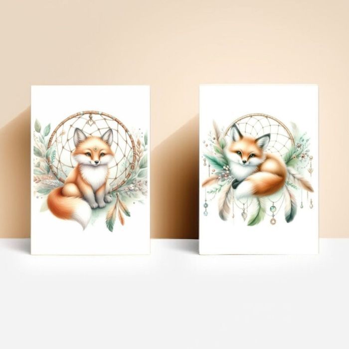 Décoration Murale, lot de deux affiches Renard, - photo numéro 4