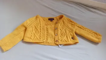 Gilet court sergent major jaune 6 mois