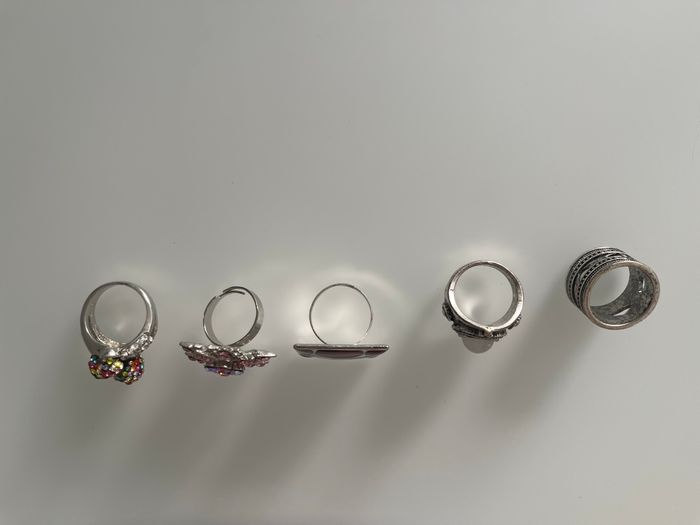 Lot de 5 bagues coloré bijoux - photo numéro 3