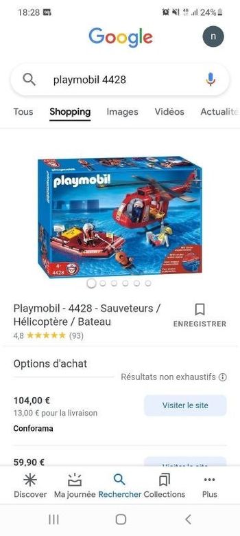 Playmobil pompiers 4428