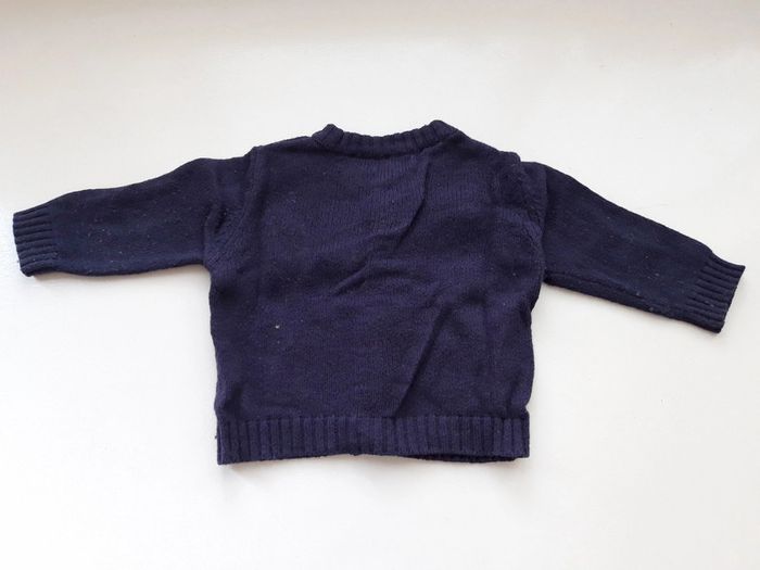 Gilet Absorba jacquard moderne bleu marine  bébé 9 mois 71 cm, idéal demi-saison, moderne - photo numéro 2