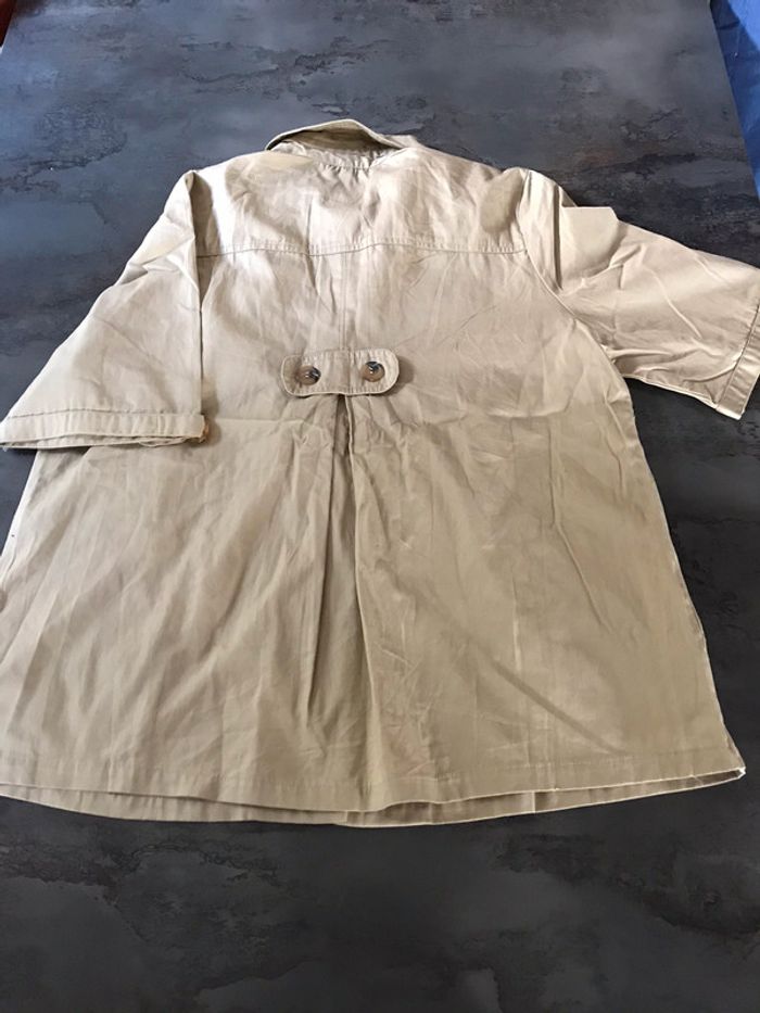 Chemise blouse femme manche courte beige taille 42 - photo numéro 3