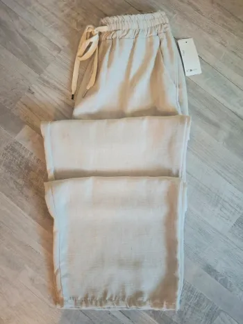 Pantalon palazzo beige