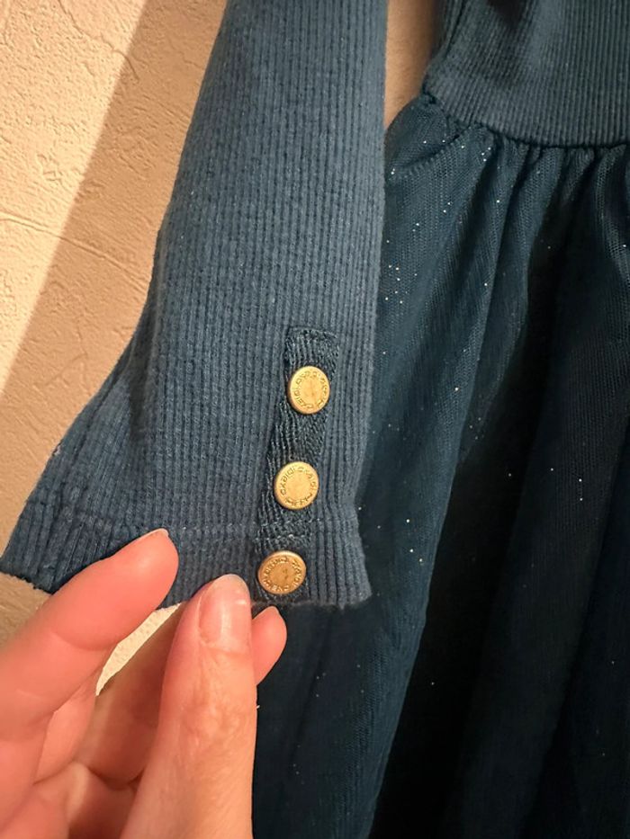 Robe ballerine bleue manches longues fille 5 ans Okaïdi - photo numéro 6