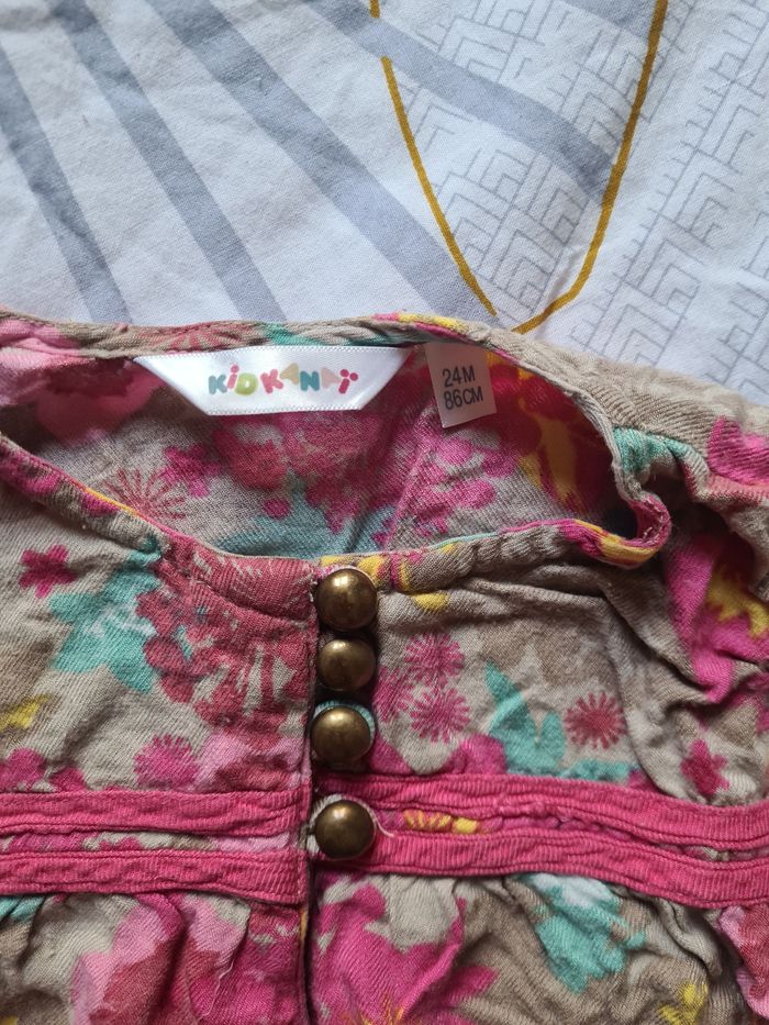 Tunique. Rose, fleurie. Kidkanai. 24 mois - photo numéro 3