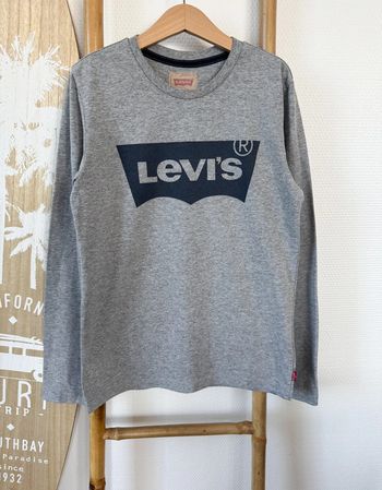 Tee-shirt manches longues gris foncé Levi's g Taille 12 ans