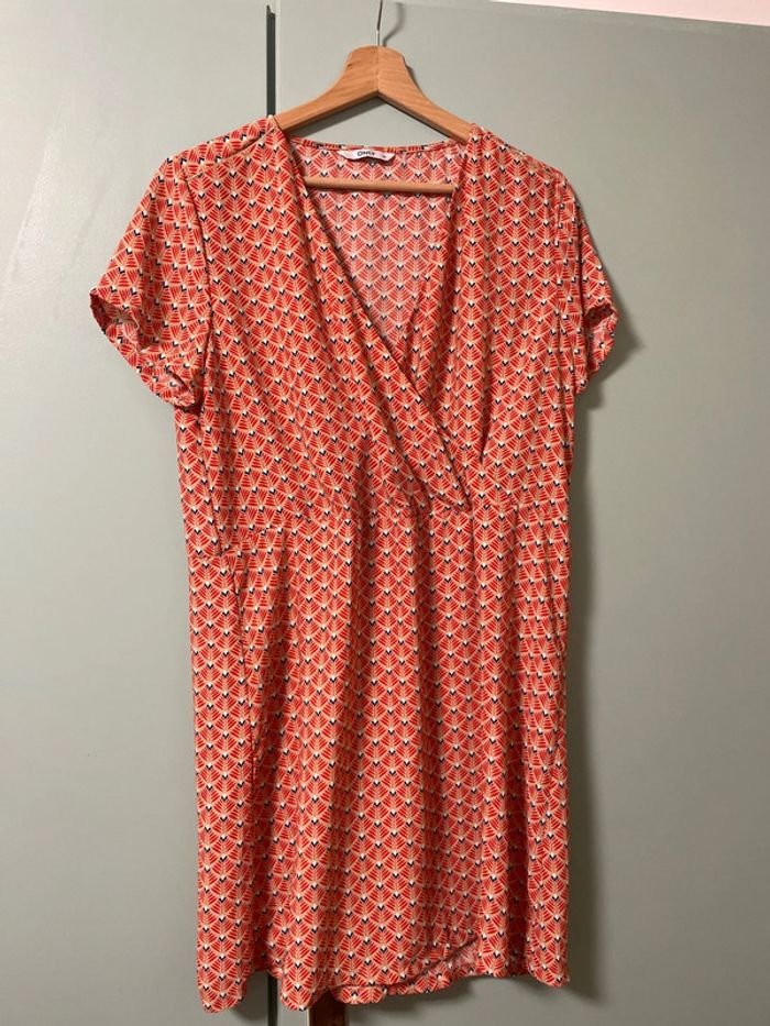 Robe courte orange motif Only