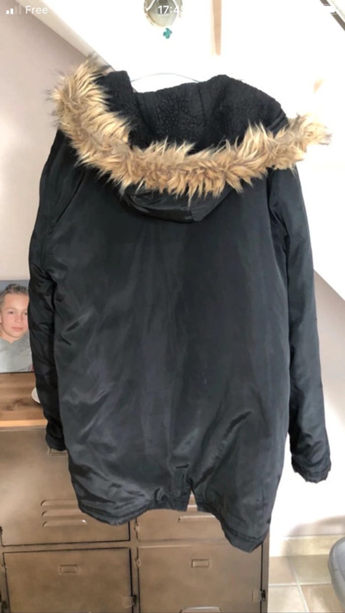 Manteau noir chaud 16 ans gemo capuche - photo numéro 9
