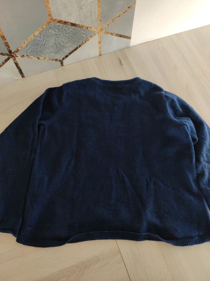Pull fin bleu marine papillon Okaïdi 4/5 ans - photo numéro 4