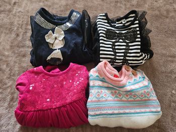 Lots de 4 robe fille 3 mois manche longue