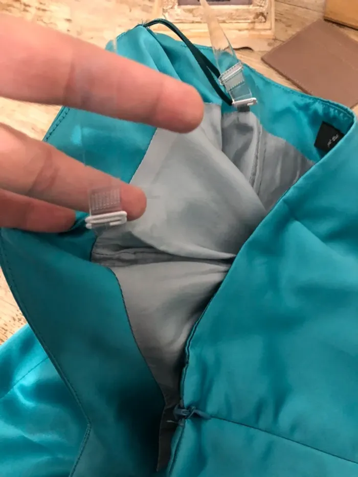 Robe cocktail turquoise - photo numéro 8
