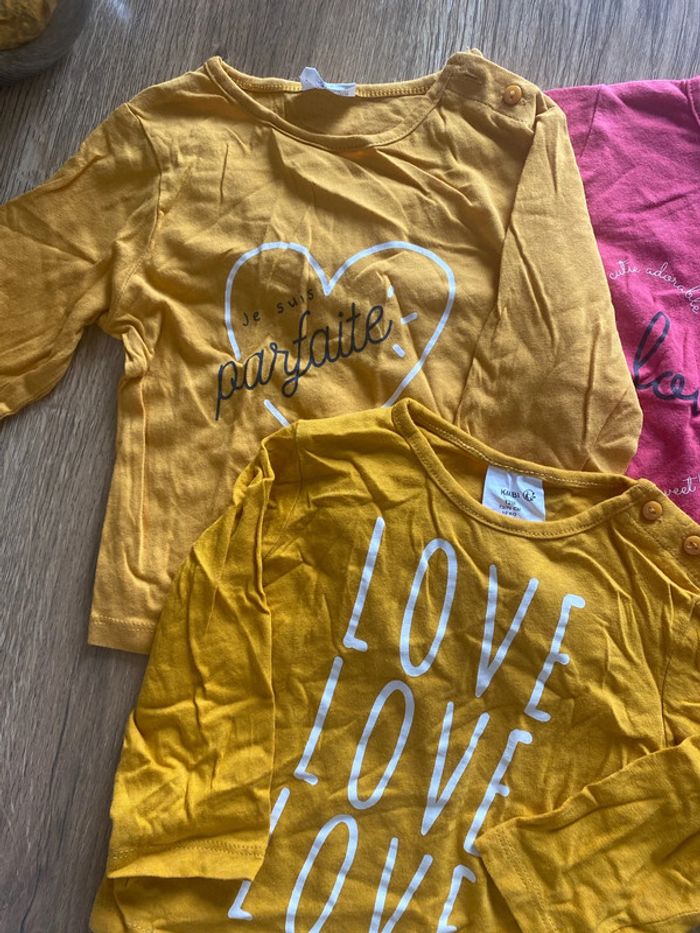 Lot de 3 t-shirt ML taille 12 mois - photo numéro 2