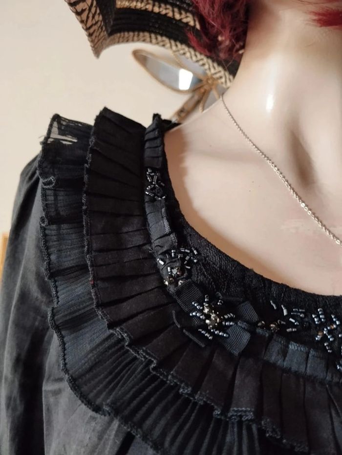 💕Robe Évasée Satin,Froufrous & Sequins T34/36💕 - photo numéro 6