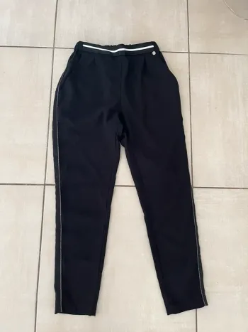 Jegging souple noir et liseré argenté IKKS 36-38