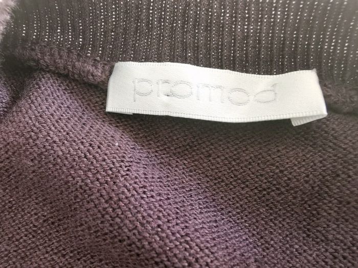 Haut coton Promod taille 2 prune et gris - photo numéro 5