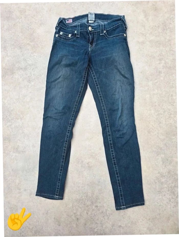 Jean True Religion W26|FR36 coupe skinny bleu Femme-Women pan193b - photo numéro 3