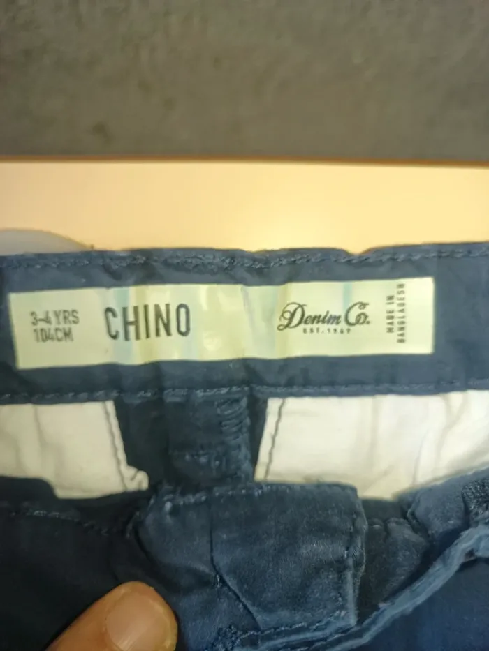 Pantalon chino garçon 4 5 ans 104 cm denim co - photo numéro 3