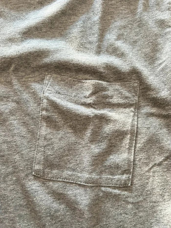 T-shirt à poche gris Single Stitch Made in Portugal - Taille XS - Neuf - photo numéro 3