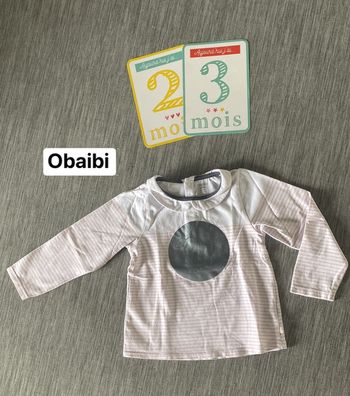 Tee shirt manches longues col Claudine