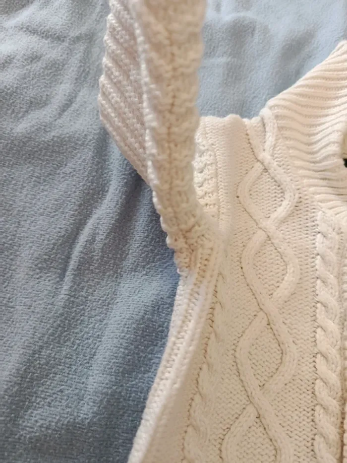 Gilet Blanc Kiabi 18mois porte 1fois - photo numéro 4