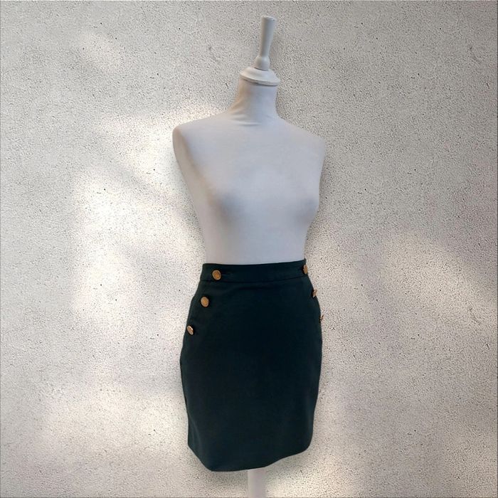 Jupe verte foncée avec boutons dorés Morgan 40 - photo numéro 2