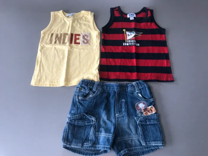 Short 18 mois + 2 débardeurs 24 mois