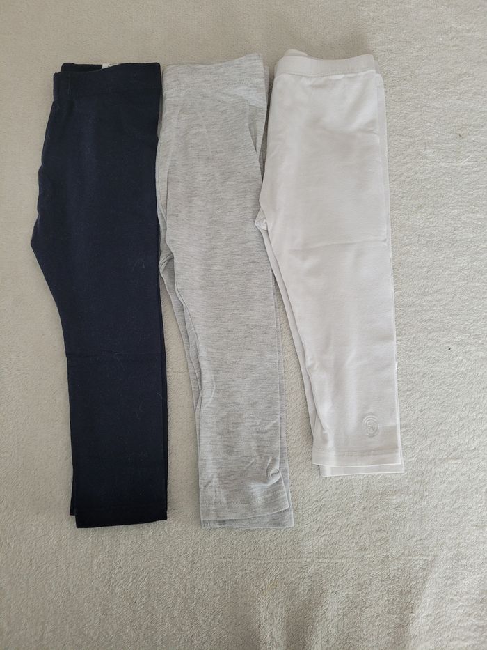 Lot 3 leggings fille 24 mois