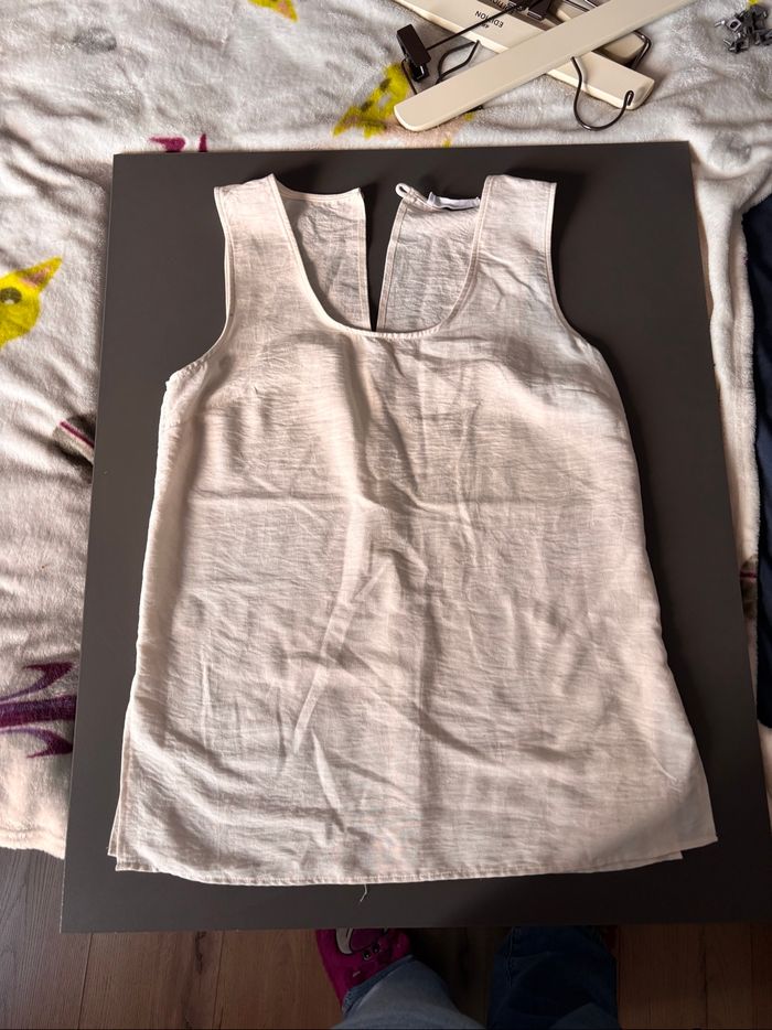 Top beige été