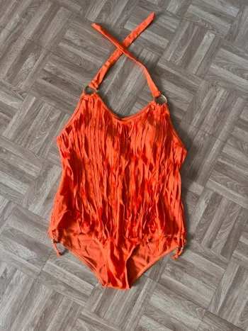 Maillot de bain une pièce orange vintage
